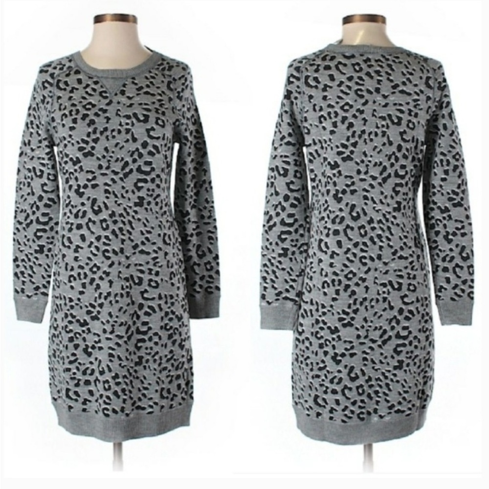 Ann Taylor LOFT Animal Print Sweater Dress SP